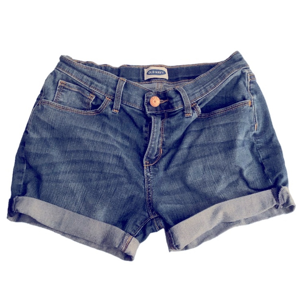 Cuffed Jean Shorts